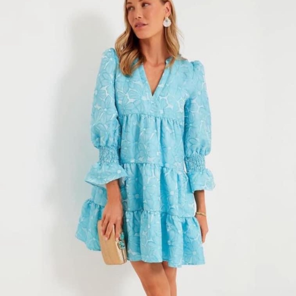 Tuckernuck size XL blue daisy jacquard Kenzo dress NWT